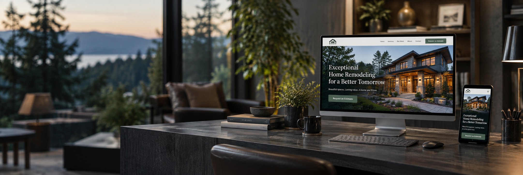 Website panoramic service hero